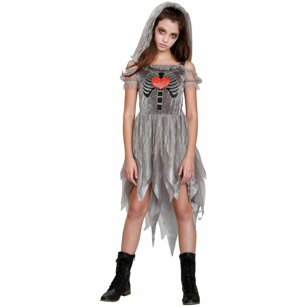 VIP 2 Piece Ghost Bride Costume Girls Size L 10-12 New (Halloween/Dress Up)